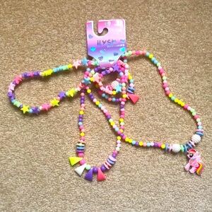 Colorful Beaded Necklace and Bracelet Set